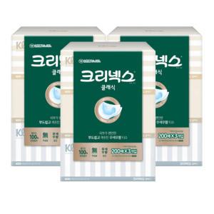 유한킴벌리 크리넥스 클래식 소프트 200매 각티슈 3개 x 3팩