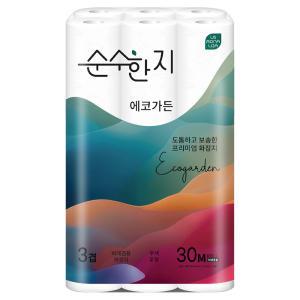 순수한지 에코가든 3겹30m30롤 1팩