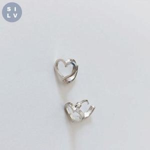 [하프클럽/셀러허브_여성트랜드패션]Rly (silver925) heart onetouch earring