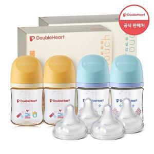 [더블하트]더블하트 모유실감 3세대 PPSU 젖병 헤리티지 트윈팩 160ml 2개(총4개)+젖꼭지(4입)