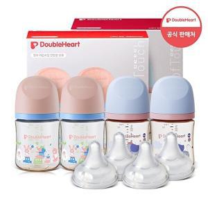 [더블하트]더블하트 모유실감 3세대 PPSU 젖병 디어프렌즈 트윈팩 160ml 2개(총4개)+젖꼭지(4입)