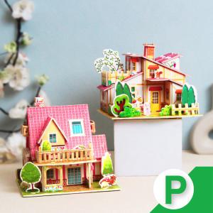 미니어처 집 3D 입체 만들기 DIY 6종 키트 공예 취미 하우스 조립 인테리어 소품 가구