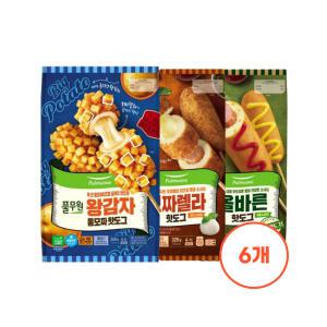 풀무원 인기 핫도그3종 24개 (왕감자8+올바른8+모짜렐라8)