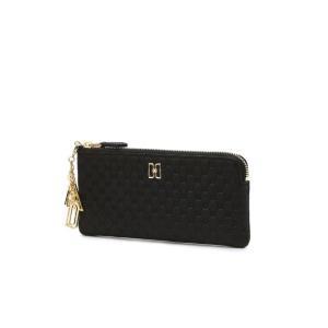 매장정품 닥스 DAKS WOMENS ACCESSORIES 블랙 DD 로고패턴 소가죽 슬림 지퍼장지갑 DCWA4F518BK 1499878