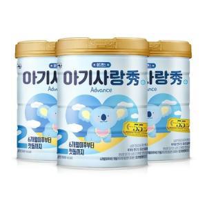 남양 아기사랑 수 어드밴스 분유 2단계 750g x 3캔