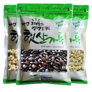 잡곡3종세트 찰흑미/찹쌀현미/찰보리500g씩 총1.5kg