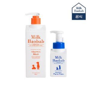 베이비 키즈 워시 500ml+페이셜 폼 300ml