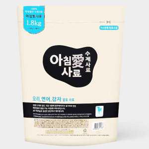 아침애 가수분해 수제사료 오리연어감자 3kg 1개+사료 30g 30개/900g 증