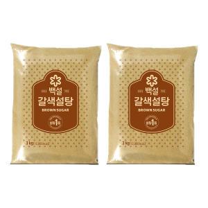 백설 갈색설탕, 3kg, 2개