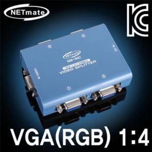 [RG3POQR8]NETmate VGA RGB 1대4 모니터 분배기 250MHz