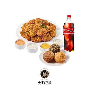 [푸라닭] 띱띱 크런치+3색볼(3구)+콜라1.25L