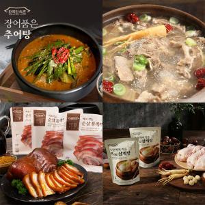 [내일도착] 한국민속촌 진갈비탕/순갈비탕 700g 3팩/10팩, 추어탕/ 삼계탕/ 통족발