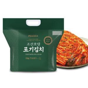 |피코크| 조선호텔 김치 포기김치 8kg 배추 여행 캠핑 야식 간편식 깔끔한 매운맛