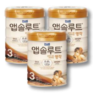 앱솔루트 명작 리뉴얼 2FL 분유 3단계 800g (3캔) 3개_MC