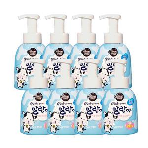 샤워메이트 말랑카우 말랑이 버블 핸드워시 화이트우유향 용기 300ml x8개