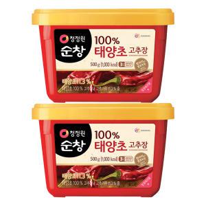 청정원 순창 태양초 고추장, 500g, 2개