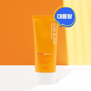 어퓨 퓨어 블록 내추럴 데일리 선크림 EX 100ml (대용량) - 자외선 차단제 선블록 무기자차 유기자차 K