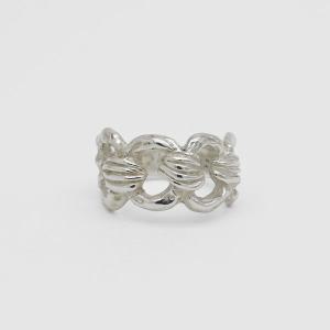 [BOLDIERE]Tied flower ring_ R22[Silver]