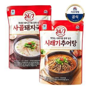 [사조대림] 24/7 사골돼지국밥 500g x1개 +시래기추어탕 500g x1개