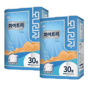 모나리자 화이트리 블랑 에코 3겹 화장지 22m 30롤 X 2팩 휴지