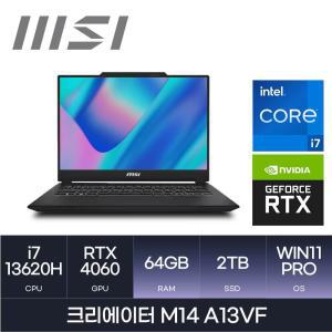 HMC x MSI 노트북 크리에이터 M14 A13VF (W11Pro/D5-64GB/2TB) +마우스