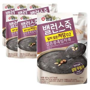 샘표 밸런스죽 검은콩 흑임자죽 420g x 6개