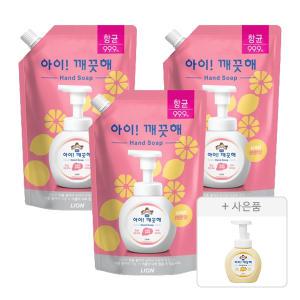 아이깨끗해 핸드워시 레몬, 600ml, 3개 + 증정(공용기, 250ml, 1개)