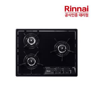 린나이 블랙법랑 자동불꽃조절센서 3구 빌트인 가스레인지 RBR-C3317DJ