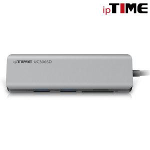 [15%중복할.인] IPTIME UC306SD USB3.1 TYPE-C  6IN1 멀티 허브 USB 3포트+PD+SD/TF리