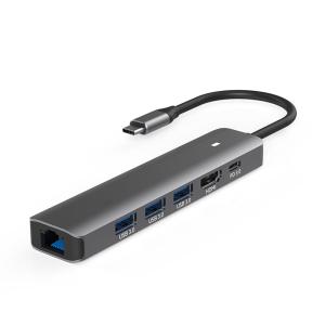 아이노트 CH61P C타입  6 in 1 멀티포트 USB 허브 3.0