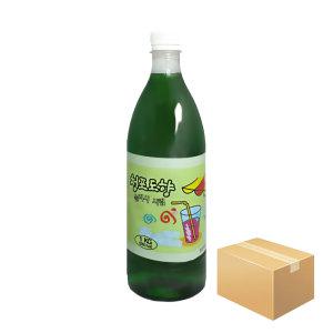 아담스팜 청포도향 슬러시 시럽 1kg x 15개/에이드