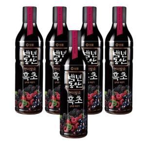 샘표 백년동안 현미발효 흑초 산머루 복분자 900ml x 5개_MC