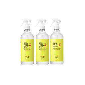 매일손소독 뿌리는 소독제 스프레이 대용량 살균 에탄올 70% 500ml 3개