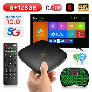 TV 셋톱 박스 스마트 수신기 OTT 안드로이드 10.0 16GB 256GB 8G 128G D9 2.4G 5GWIFI 905 코어 4K 4D 블루