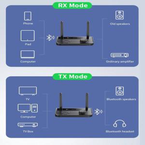 2 인 1 블루투스 5.3 수신기 송신기 3.5mm Aux 잭 RCA 무선 오디오 음악 어댑터 쌍 장치 TV 자동차 PC 헤드