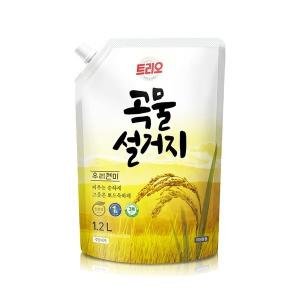 애경 트리오 곡물설거지 우리쌀겨 1.2L 리필 x 5개