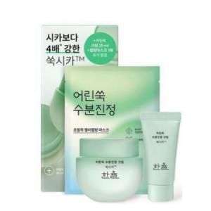 한율 어린쑥 수분진정크림 55ml+25ml+마스크팩 1매