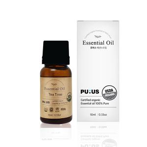 퓨어스 유기농 티트리 에센셜 오일 10ml / USD 아로마 베이스 페이스 릴렉싱 오일