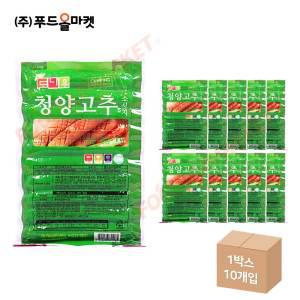 도나우캠핑 청양고추소시지 1kg /냉동 한박스 (1kg x 10ea)-아이스박스무료