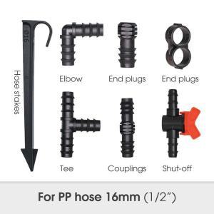 RBCFHI 자동 물방울 관개 시스템 4/7 to3/5mm 마이크로 화살표 송신기 급수 키트 냄비 정원 온실 용 디지털