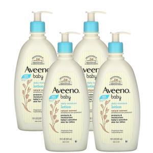 Aveeno Baby 데일리 모이스춰로션 오트밀 보습 함유 (532ml) x4팩 Daily Moisture Lotion for Delicate Ski