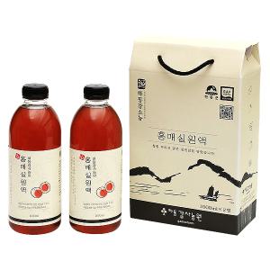 하동감사농원 홍매실원액 1000ml-2개 /과일청 농축액 엑기스