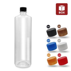 (1BOX) 일자페트병 1000ml (기본캡-80개입)