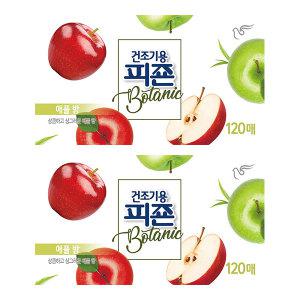 피죤 건조기용 드라이시트 애플밤, 120매, 2개