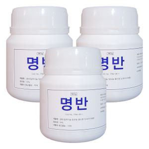 삼현제약 명반 180g  x 3통 백반 가루 뱀 퇴치 양서류 기피 손톱 발톱 봉숭아물 섬유 염료 매염제 캠핑 등