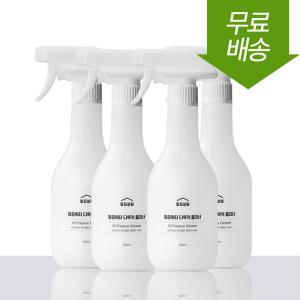 말끔워터 다목적 클리너 400ml 4개 주방후드 기름때 청소 식탁 싱크대 수전 장난감 반려동물용품 세정제 