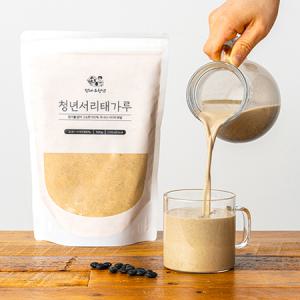 [전라도 청년] 국산 쪄서볶은 검정 서리태 콩물가루 검은콩가루 500g - 서리태가루500g x 2개_MC