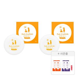 밀크바오밥 베이비&키즈 선쿠션, 14g, 2개 + 증정(카밍 립밤, 레드, 1개 + 샴푸, 10g, 2개 + 워시, 10g, 2개)