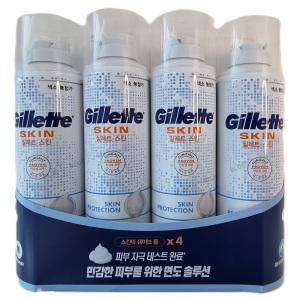 질레트 스킨텍 쉐이빙 폼 245g x 4개