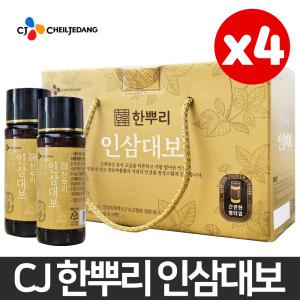 CJ 한뿌리 인삼대보 100ml, 40병 명절 선물용 인삼 건강 선물세트 집들이 부모님 할머니 직원 친구